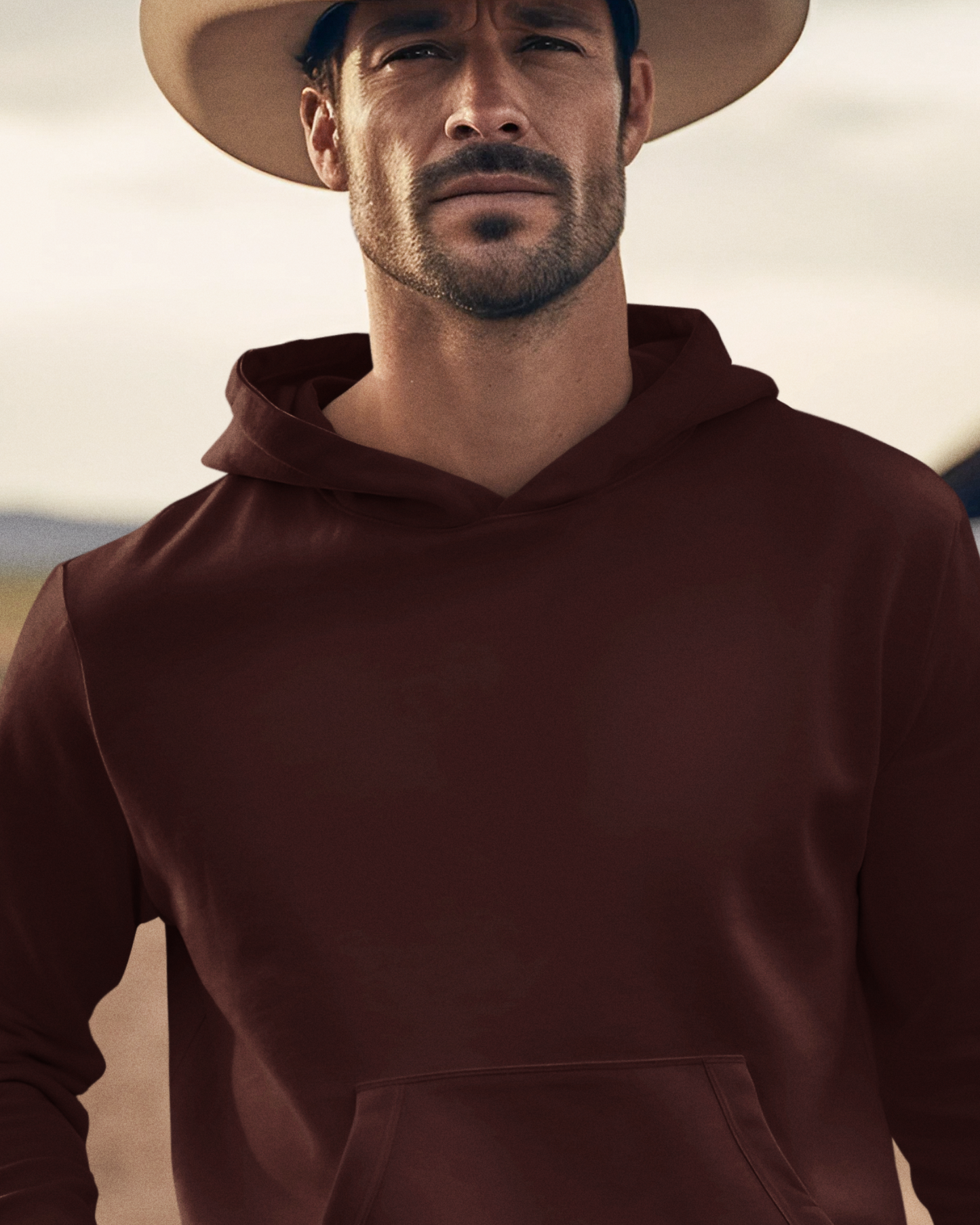 Niyaan Urban Maroon Hoodie – Premium Crew-Neck Style for Men