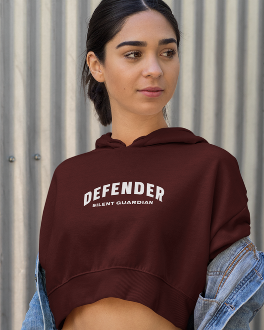 Defender Silent Guardian Crop Hoodie