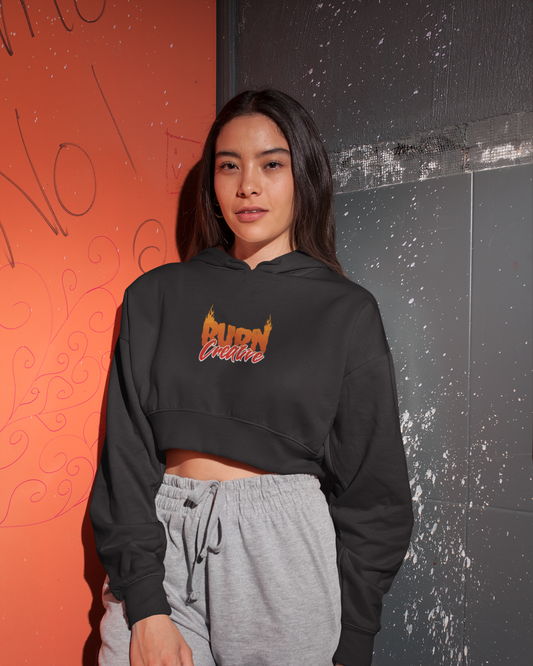 Burn Creative Women's Crop Hoodie