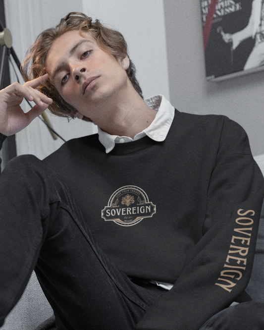 "SOVEREIGN" Premium Black Sweatshirt