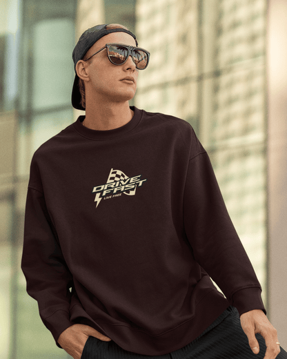 Drive Fast Sweatshirt - Maroon Edition