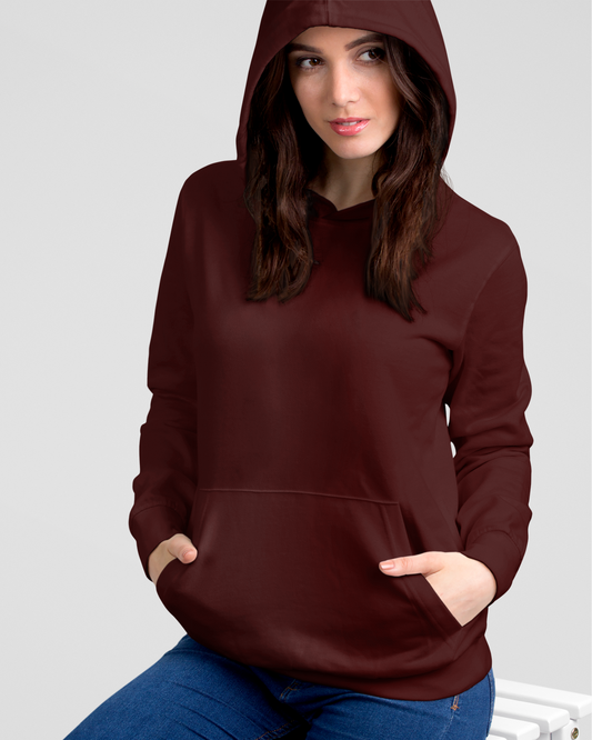 Crimson Comfort - Niyaan’s Premium Maroon Hoodie for Women