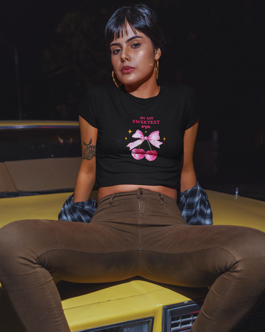 "Sweetest Era" Cherry Crop-Top