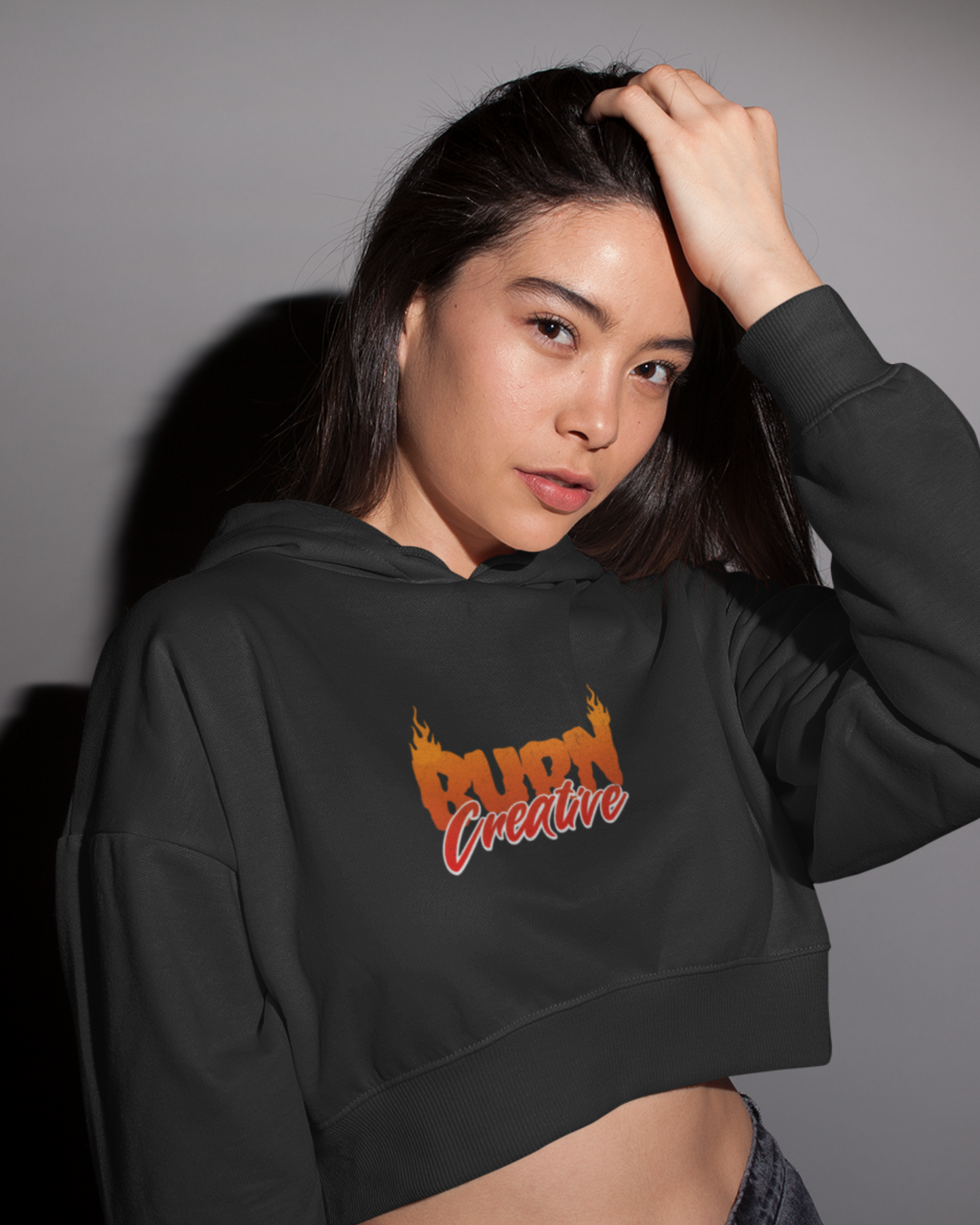 Burn Creative Women's Crop Hoodie