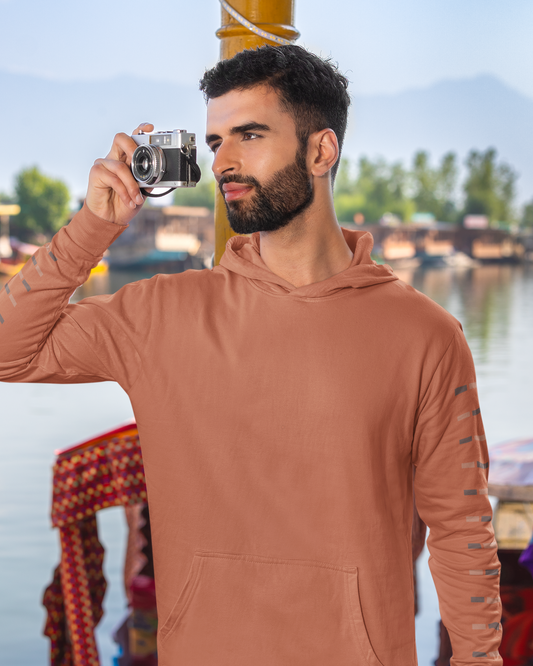 Niyaan Urban Coral Hoodie - Premium Crew-Neck for Men