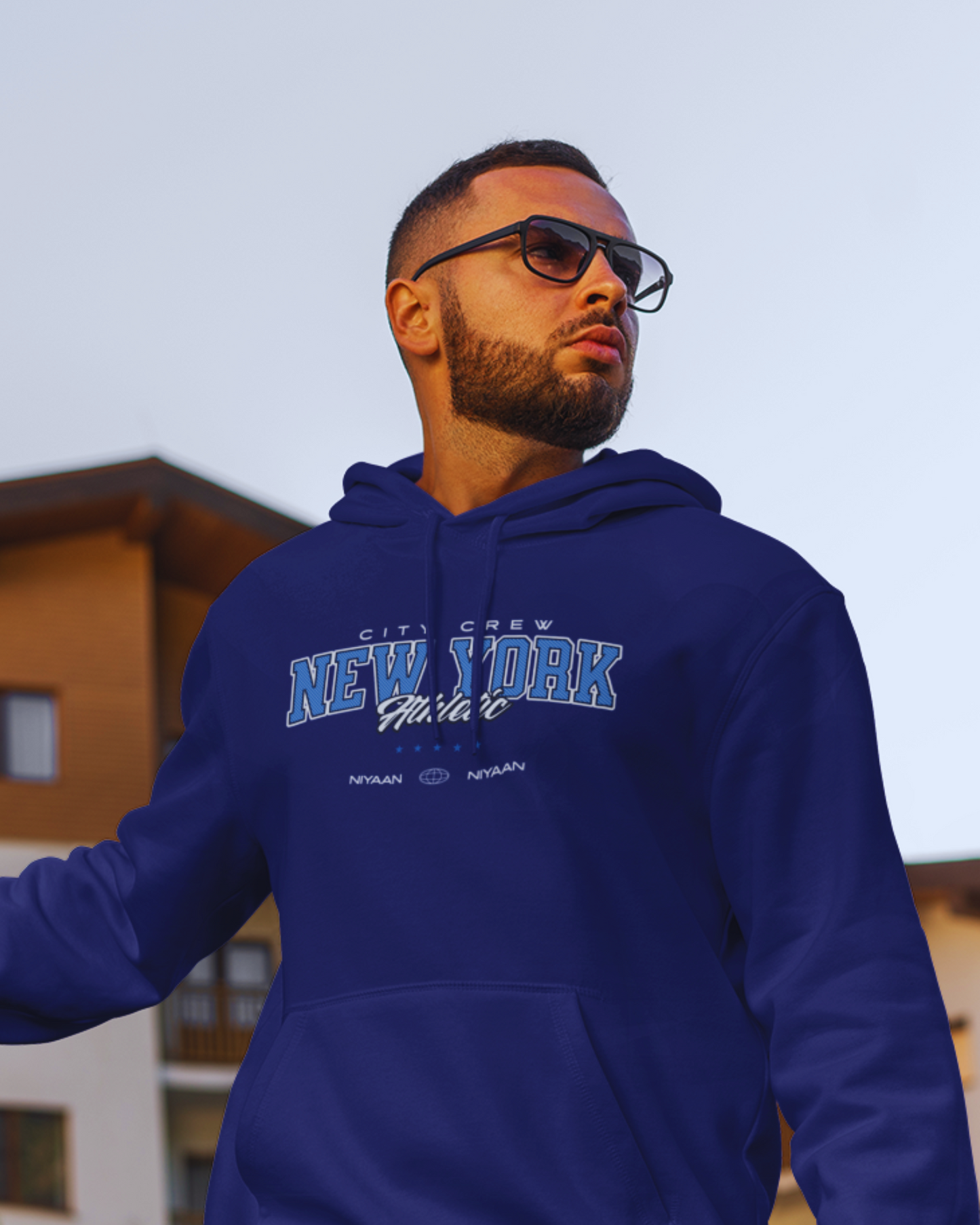 New York City Crew Hoodie - Royal Blue Edition