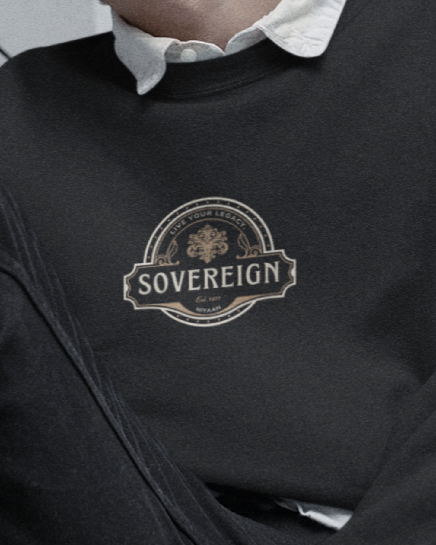 "SOVEREIGN" Premium Black Sweatshirt